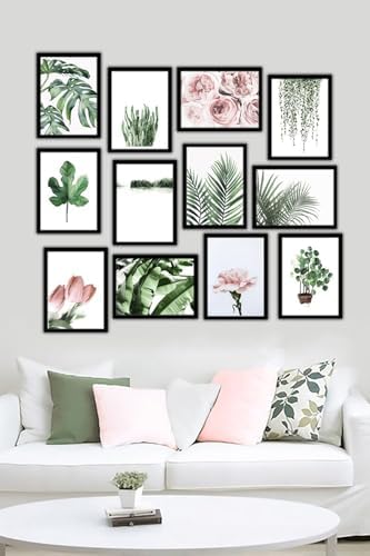 12 Parça Siyah Çerçeve Görünümlü Mdf Tablo Seti 12ARTAVESSA1, 20 x 30