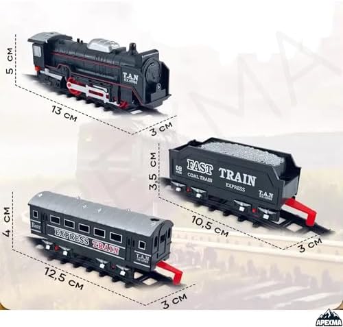 Oyuncak Işıklı Pilli Demiryolu Tren Seti 23 Parça - 3 Farklı Ray Modelli Yolcu Treni