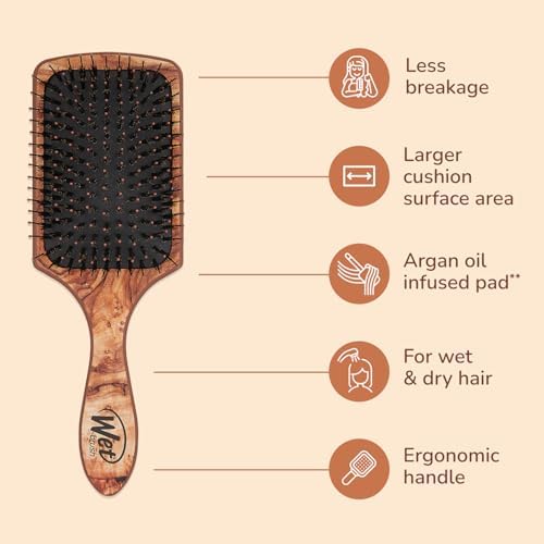Wet Brush Yumuşak IntelliFlex Kıllı, Der Saç Fırçası, Tüm Saç Tipleri için Der - Somun, Kahverengi
