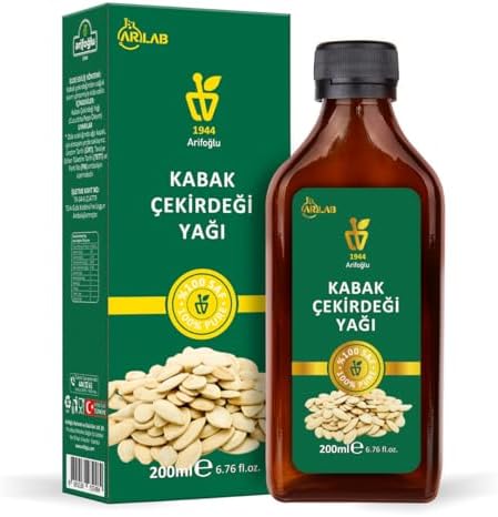 Arlab Kabak Çekirdeği Yağı 200ml%100 Saf , doğal ve saf içeriğiyle içilebilir. Arlab 100% Pure Pumpkin Seed Oil 200ml