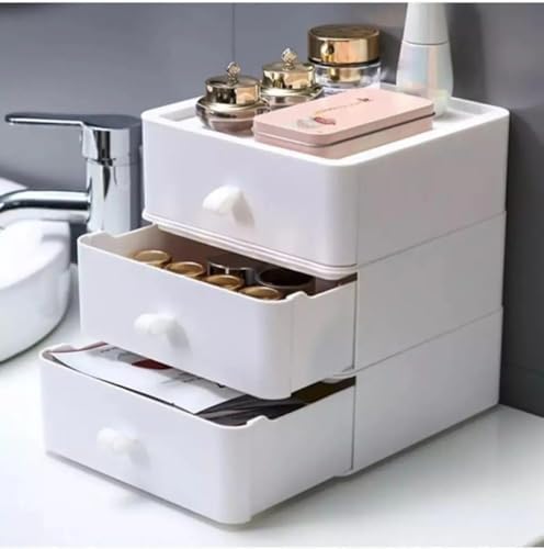 3 Katlı Beyaz Makyaj Takı Organizeri MIT1064