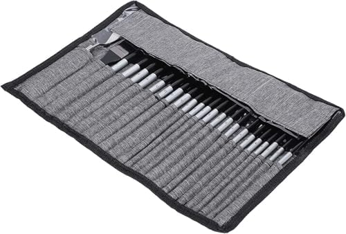 24 Parça Akrilik Yağlıboya Guaj Boya Fırça Seti Sentetik Fırça Ahşap Sap Kullanışlı Çanta