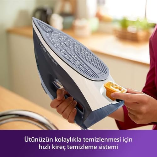 7000 Serisi Buharlı Ütü - 2800W, SteamGlide Plus Taban, 250 g Güçlendirme, 50 g/dk Sürekli Buhar, Otomatik Kapanma, Hızlı Kireç Temizleme (DST7030/20)