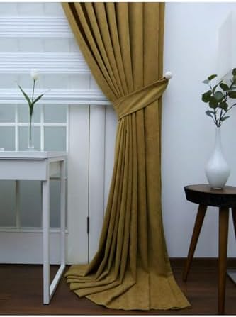 Ev Depo Taç Yağ Yeşili Düz Renk 1/3 Sık Pileli Fon Perde Sık Pile Tek Kanat evd-YAGYESILI001, Yağ Yeşili, 80 x 270