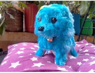 mia Pıllı Havlayan Kopek - Mavi - 15 Cm Oyuncak