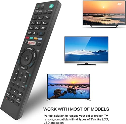 SONY Bravia Smart TV için Uygun Netflix Düğmeli Yeni Uzaktan Kumanda - Kurulum Gerektirmez RMT-TX100D RMT-TX200E RMT-TX101J RMT-TX102U RMT-TX102D