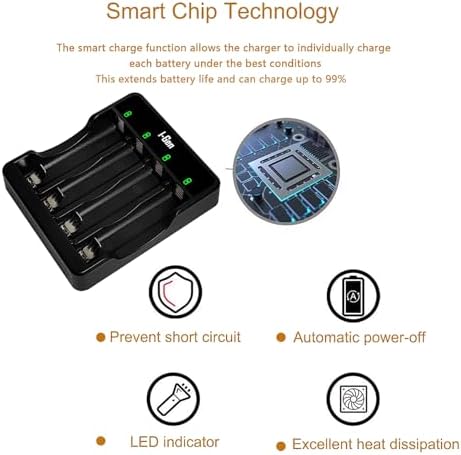 G400 4'lü Pil Şarj Aleti AA/AAA Uyumlu Type-C Giriş Akıllı Hızlı Pil Şarj Cihazı