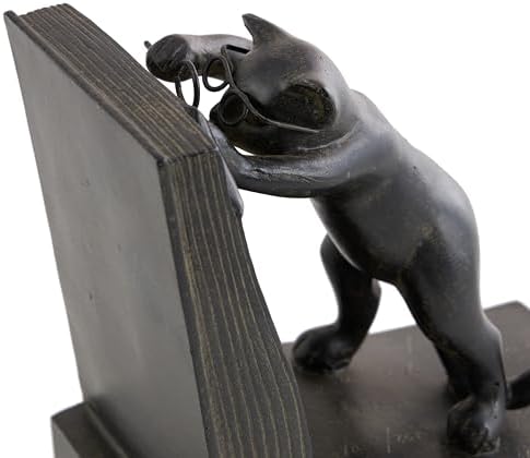 Deco Polystone kedi kitap desteği için çift kitap Lovers-(44690)