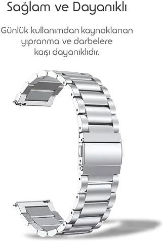 Bakla Model Çelik Kordon ile Uyumlu 5 / 5 Lite/ 2/2Pro/S3/S1/S1Pro/S1 İçin Katlanır Toka Mekanizmalı Paslanma Yapmayan Kayış