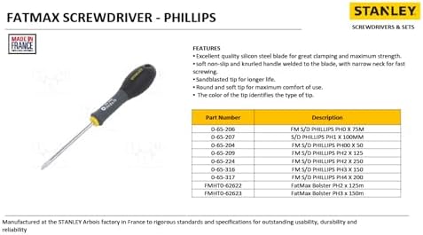 - FatMax tornavida Phillips PH3 150 mm Schwertlaenge krom-vanadyum ergonomik yumuşak saplı el, 0-65-316
