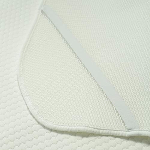 Y-74B Alptex 3 Boyutlu Kumaş Teknolojisiyle Üretilmiş Terletmeyen Bambulu Yatak Pedi, Beyaz, 90X190 Cm