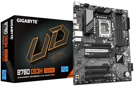 GIGABYTE B760 DS3H LGA1700 DDR5 7600MHz(OC) PCIe 5.0 M.2 NVMe Gigabit LAN ATX Anakart