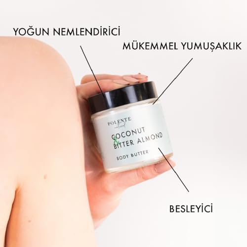 Polente Natural - Hindistan Cevizi & Acı Badem Body Butter/Yoğun Vücut Nemlendiricisi (100 ml)