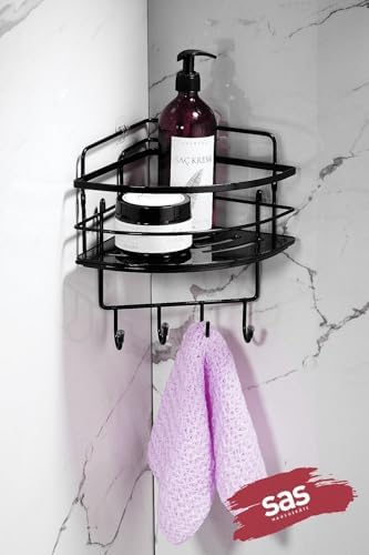 Yapışkanlı Ömür Boyu Paslanmaz Kristal Ayarlanabilir Raf Banyo Düzenleyici Şampuanlık LK-01 SSSK