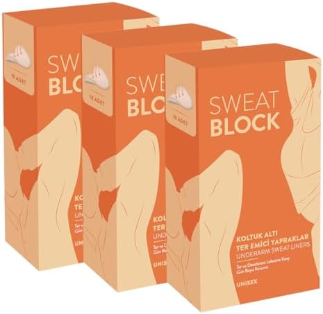Sweat Block Koltuk Altı Ter Emici Yapraklar Koltuk Altı Pedi 3'lü Set
