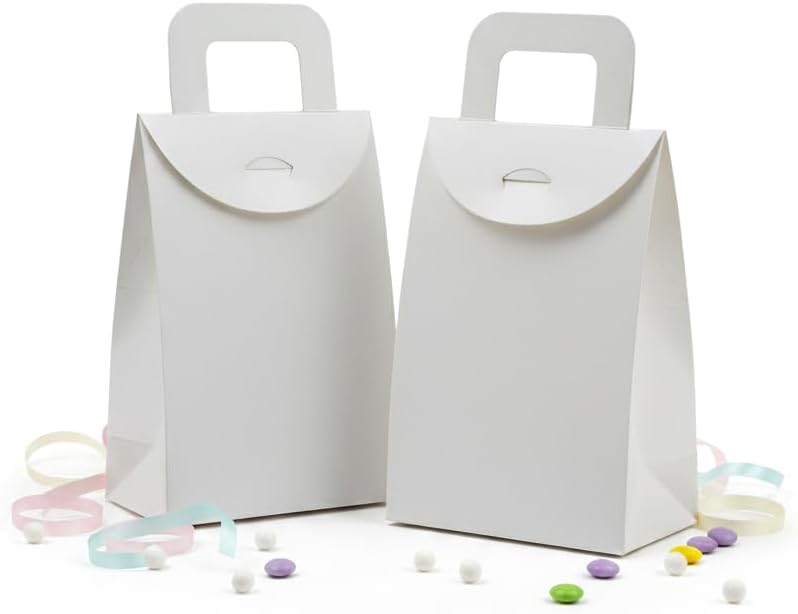 10x15 Beyaz Renk Çanta Model Hediye Kutusu (20 Adet)