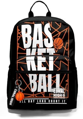 Dört Bölmeli Siyah Basketbol Ortaokul Çantası - Erkek Çocuk