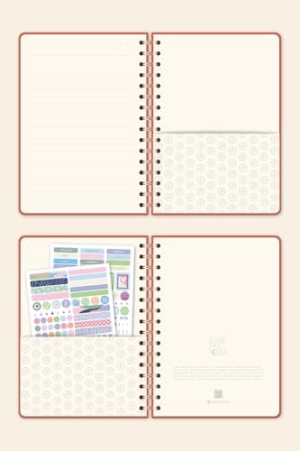 A5 Spiralli Sert Kapak Çizgili Tarihsiz Not Defteri