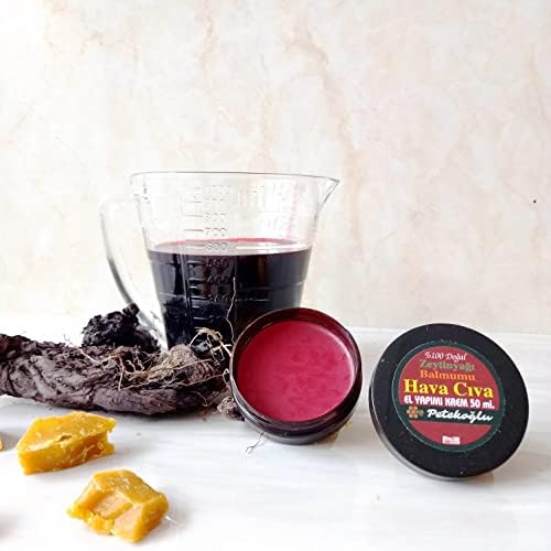 (50ML) Elyapımı Havaciva Otu Kremi Balmumu Zeytinyağı Hava Civa Otu Kökü Kremi Merhemi Yanık Pişik Kremi