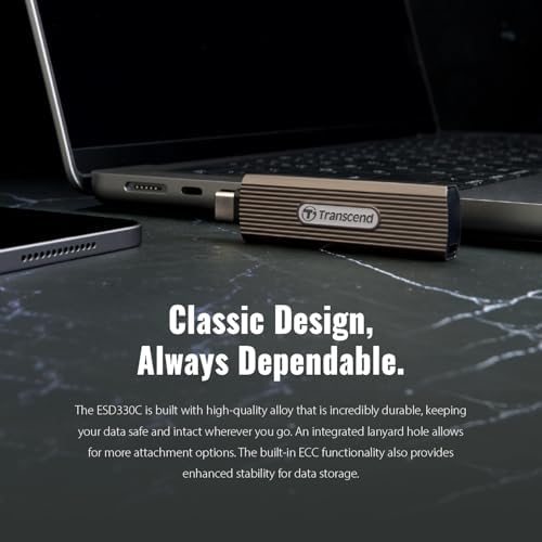 Transcend 512GB Harici, Taşınabilir SSD ESD330C USB 10Gbps Tip-C TS512GESD330C