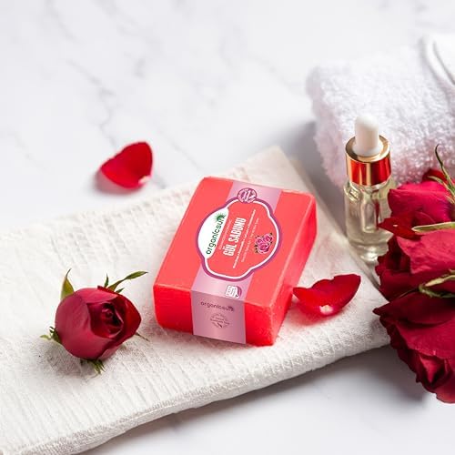 Doğal Gül Sabunu 140 Gr x 3 Adet Tüm Cilt Tipleri İçin Onarıcı Besleyici Natural