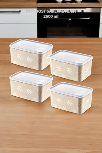 4'Lü Set No Frost Saklama Kabı 2600 ML