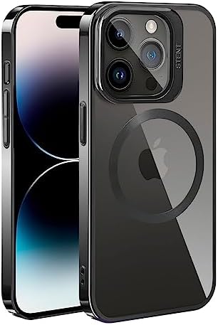 ZORE İle Uyumlu 14 Pro Kılıf Şarj Özellikli Standlı Klon Kapak Siyah