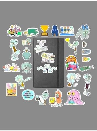 Squidward Paketi/Bullet Journal Defter Çıkartma Ajanda Laptop Etiket