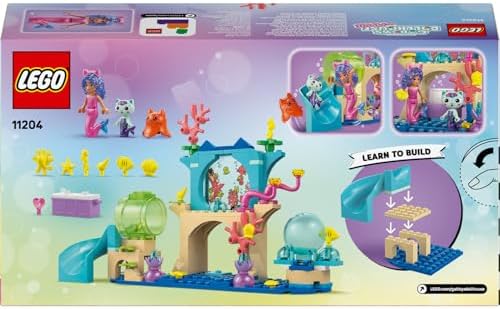Gabby’s Dollhouse Deniz Kızı Gabby’nin Akvaryum Macerası 11204-4 Yaş ve Üzeri Deniz ve Okyanus Seven Çocuklar için Okyanus Hayvanları İçeren Yaratıcı Oyuncak Yapım Seti, Hediye Fikri(103 Parça)