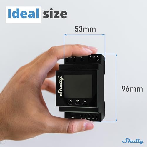 Pro Çift Kapak/Deklanşör PM | LAN, Wi-Fi ve Bluetooth Bağlantısı, Profesyonel DIN Ray Akıllı Çift Kapaklı/Deklanşör Kontrol Cihazı 2 Kapaklı 16 A | Ev Otomasyonu | Hassas Güç Ölçümü