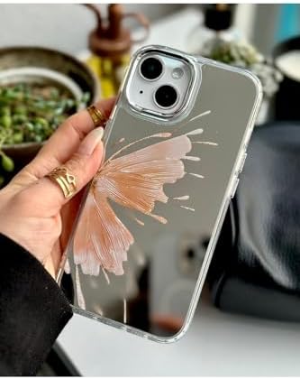 13-14 - 15 Uyumlu Aynalı Kelebek Model Silikon Kılıf - Goldkelebek