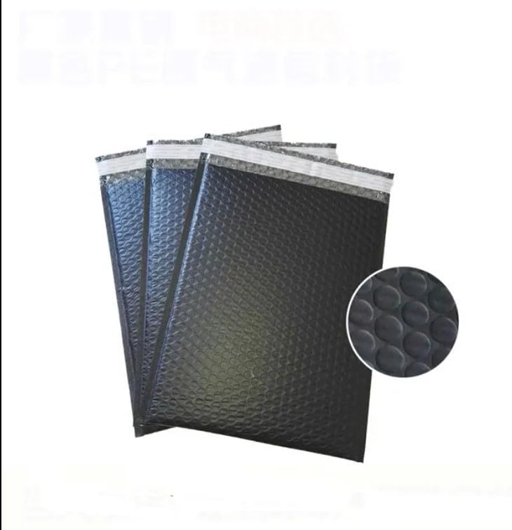 Balonlu Kargo Poşeti, Bantlı Siyah E Ticaret Poşeti 5 Adet, 25X35+5