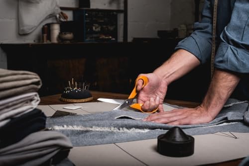 El sanatları, dikiş ve ofis işleri için evrensel makas, Klasik, Uzunluk: 21 cm, Sağ elini kullananlar için, Turuncu, 1005148