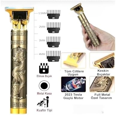 SNA Profesyonel T-bıçak Komple Vucüt Kılı Traş Saç Ense Sakal Çizim Lazer Epilasyon Öncesi Tıraş Makinesi
