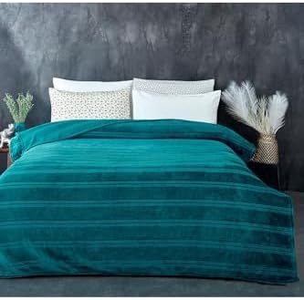 Yumuşak Çift Kişilik Battaniye 180x230 cm Turkuaz