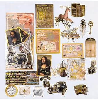 GUGUK Mona Lisa Temalı Altın Damga Seti • Bullet Journal