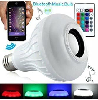 Gece Lambası Bluetooth Hoparlör Rgb Ledli Lamba Kumandalı Mp3 Çalar Ampul Renkli Ampul, , Tek Ebat