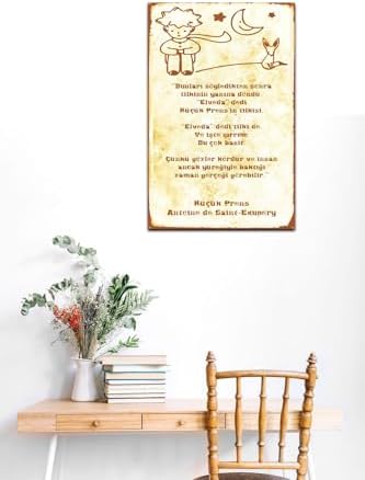 Kuşe Kağıt Duvar Posteri Küçük Prens Retro Drtr0044