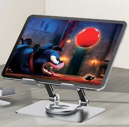 Tablet Standı 360° Dönen Metal Masaüstü Açılı Katlanabilir Tablet Tutucu Stant