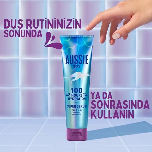 Aussie SOS Super Serum Kuru Saçlar İçin Durulanmayan Serum 160ml 100 Saat Nemli Saçlar