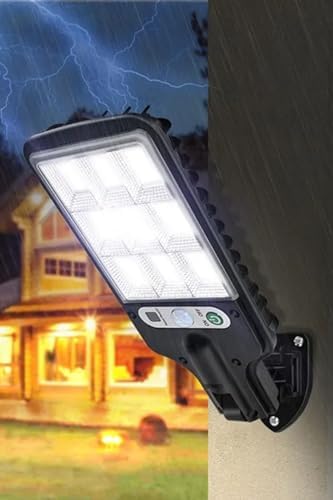 Yeni Model Güneş Enerjili Solar 120 Ledli 3 Modlu Su Geçirmez Bahçe Kapı Önü Lambası