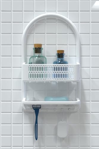 Ceres Plastik Banyo Duş Rafı, Beyaz, Standart