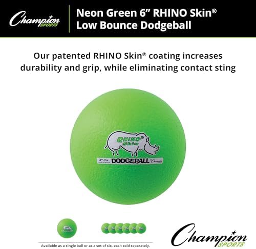 Sports Rhino Skin Dodball (Tek kişilik yatak, neon yeşil, 15,2 cm)
