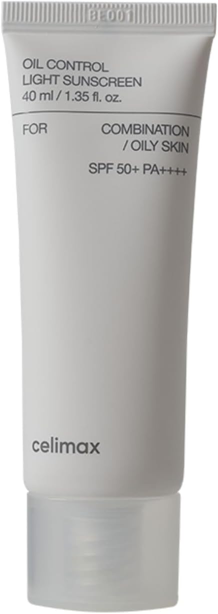 Celimax Oil Control Light Sunscreen SPF50+ PA++++ 40ml - Yağlı Ciltlere Özel Sebum Kontrolü Sağlayan Hafif Güneş Koruyucu Krem