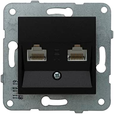 / Siyah Data+Nüm Cat6+Cat3 Mekanizma+Düğme Kapak