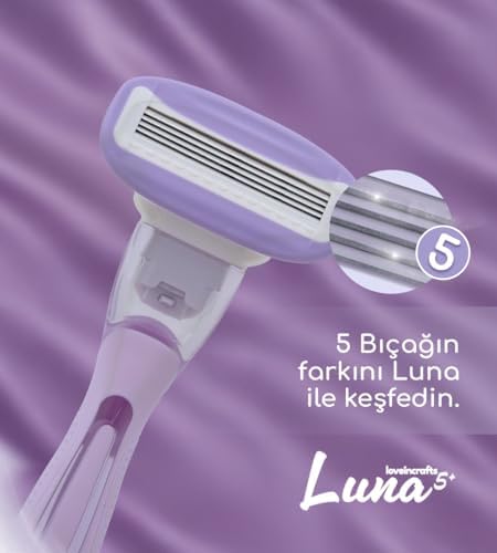 Luna 5 Bıçaklı Kadın Tıraş Bıçağı 2 Yedek Başlıklı - Hassas Ciltler Için