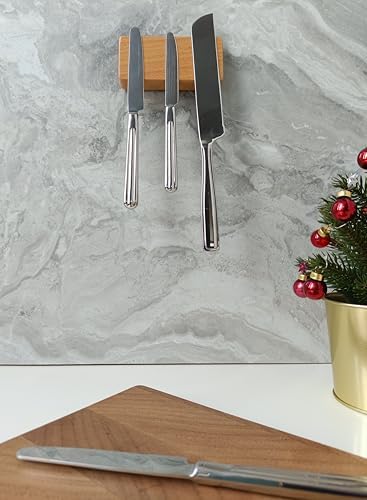 MCT Ahşap Mıknatıslı Duvara Monte Kayın Ahşap Bıçak Bloğu ve Tutucu - 3 Bıçak Kapasiteli