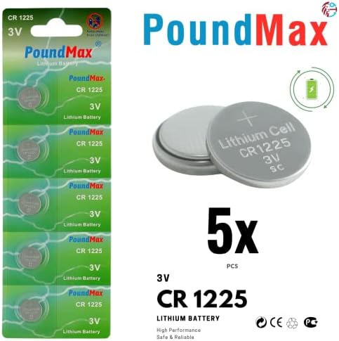 1225 CR1225 DL1225 3 V lityum düğmeli piller (5'li paket)