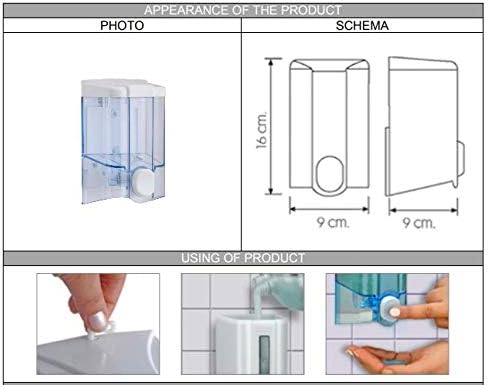 Vialli Sıvı Sabun Dispenseri Aparatı Şeffaf 500 ml S2T