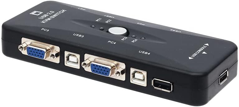 4 port usb kvm switch, 4 kasa 1 monitör switch, 4 Bilgisayarı Tek Elden Yönetin,